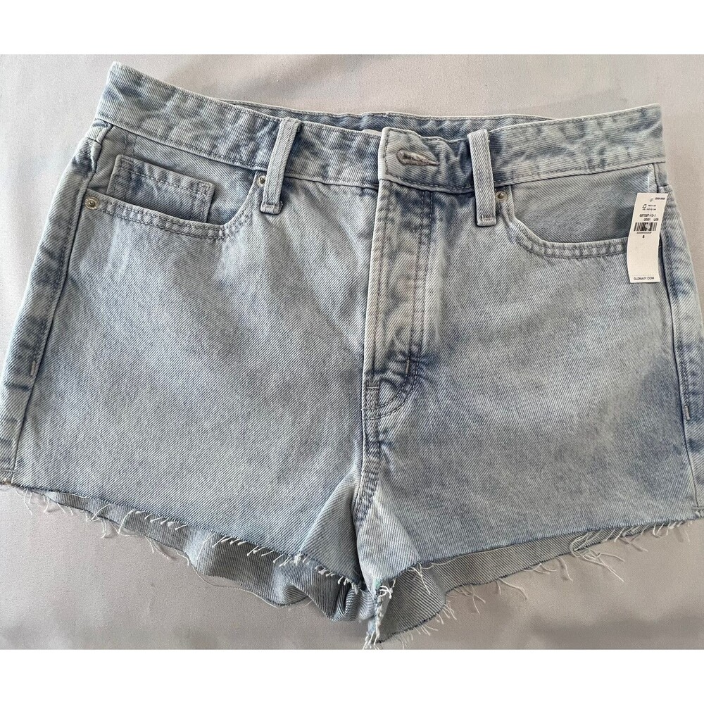 Old Navy Womens Size 8 Light Wash High Rise Denim Cutoff Denim Jean OG Shorts